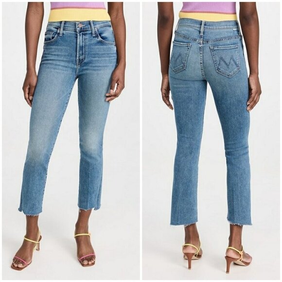 💕MOTHER💕 The Insider Crop Step Fray Jeans ~ Juicin' 34 NWT - Picture 5 of 16